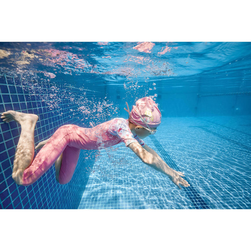 矽膠網眼泳帽 S號 - 美人魚印花