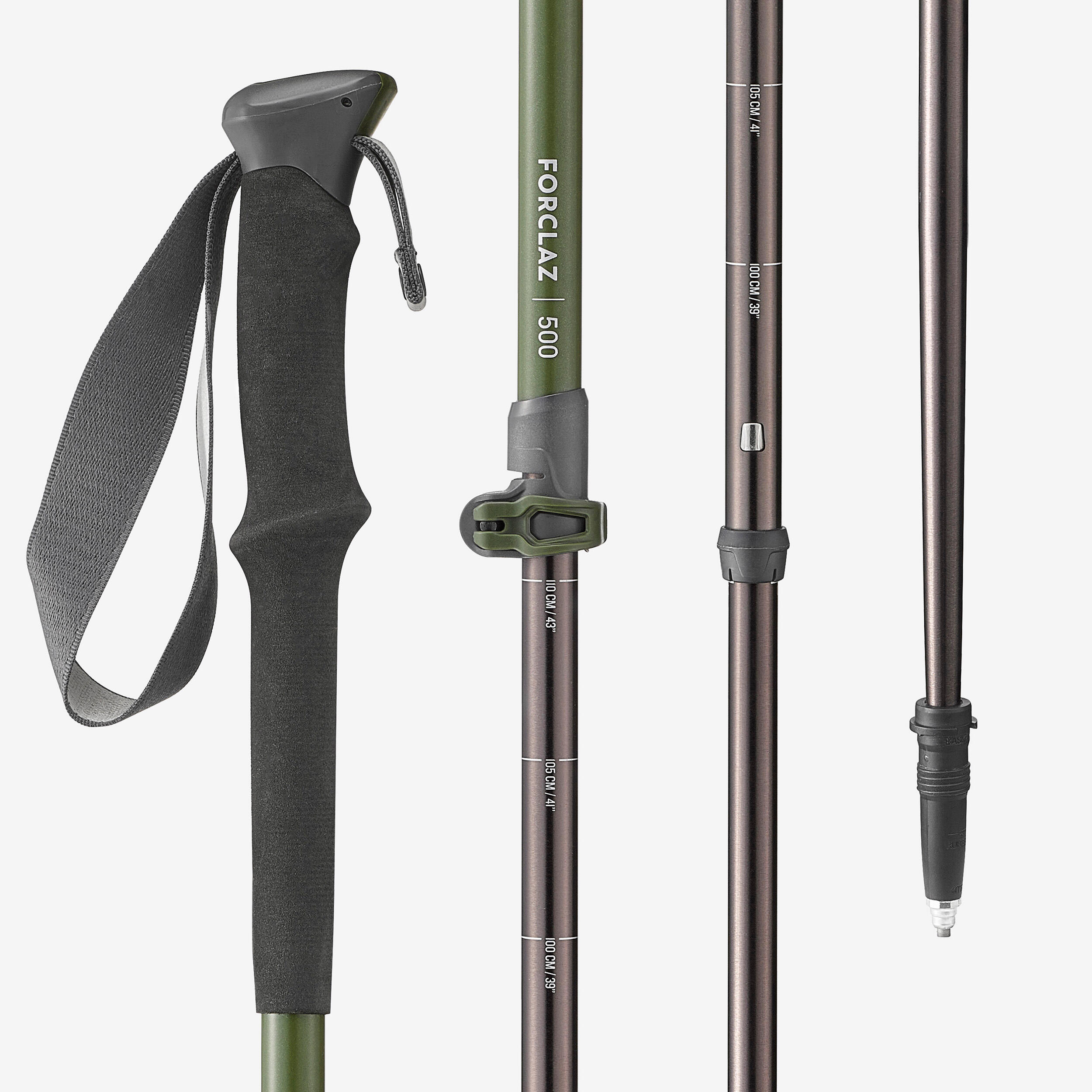 Adjustable Hiking Pole - MT 500 Green