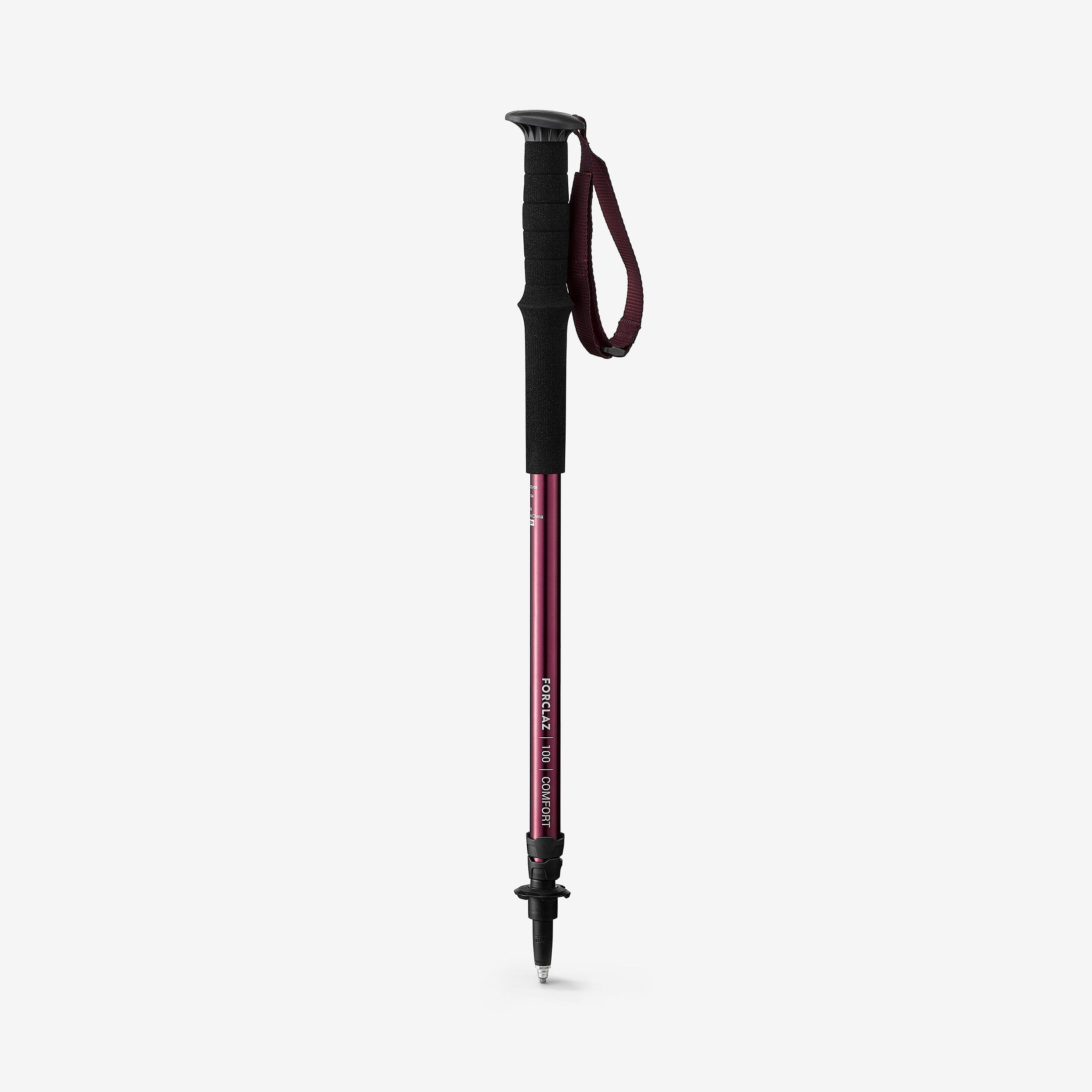 Comfort Hiking Adjustable Pole - MT 100 Pink - Chocolate truffle, Bright  pink, Carbon grey - Forclaz - Decathlon