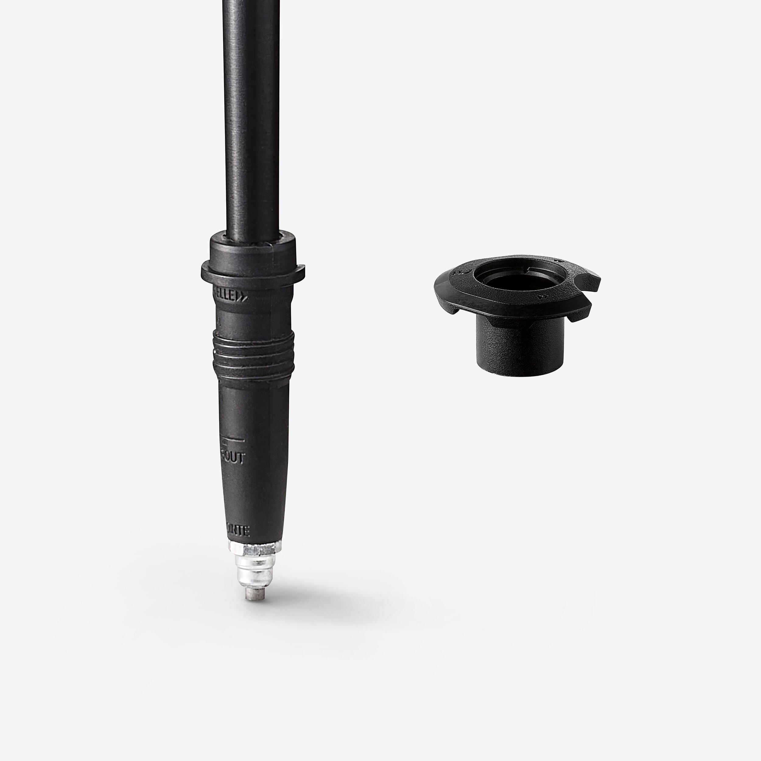 Comfort Hiking Adjustable Pole - MT 100 Black - FORCLAZ
