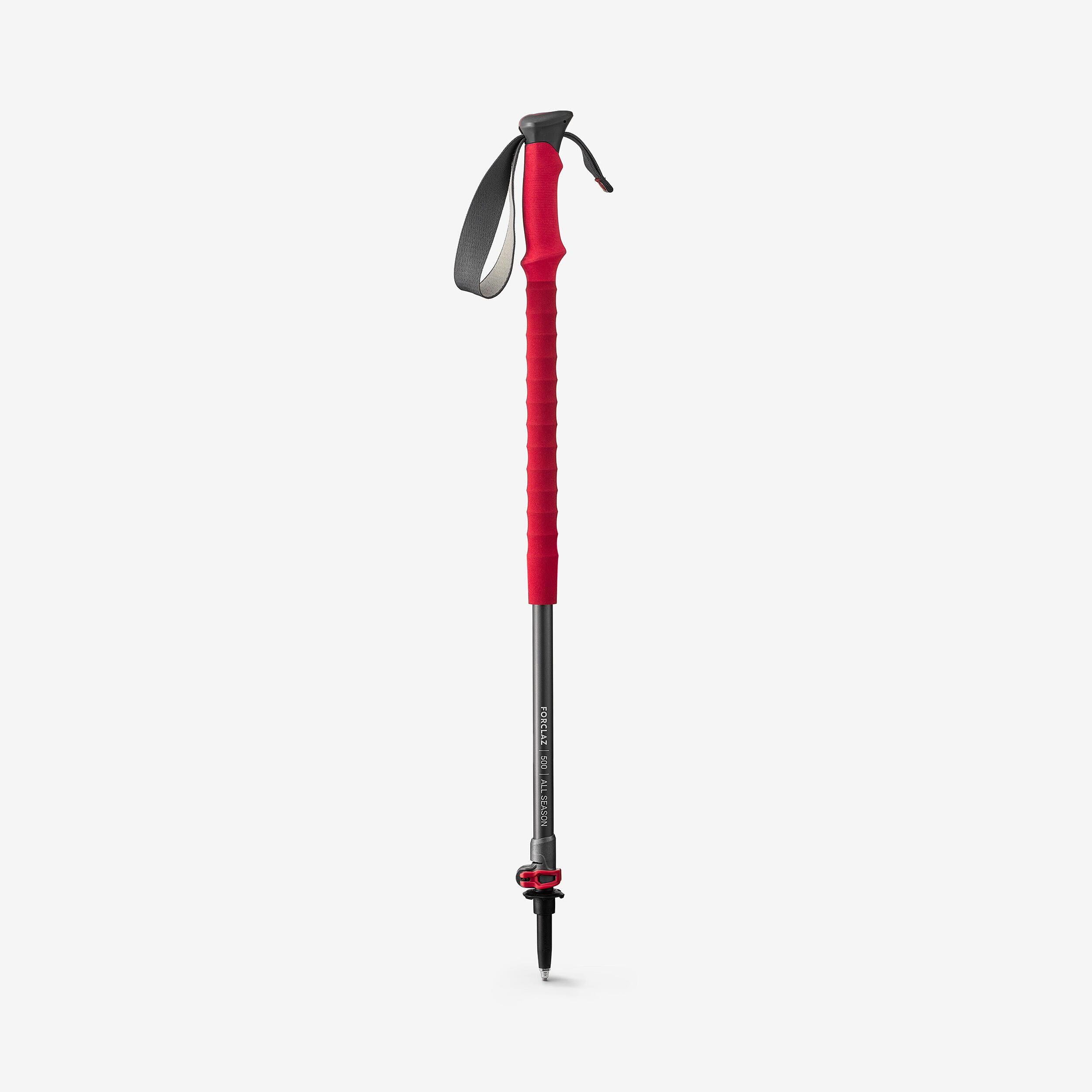 FORCLAZ 1 All Season Hiking Pole - MT500 All Season Red