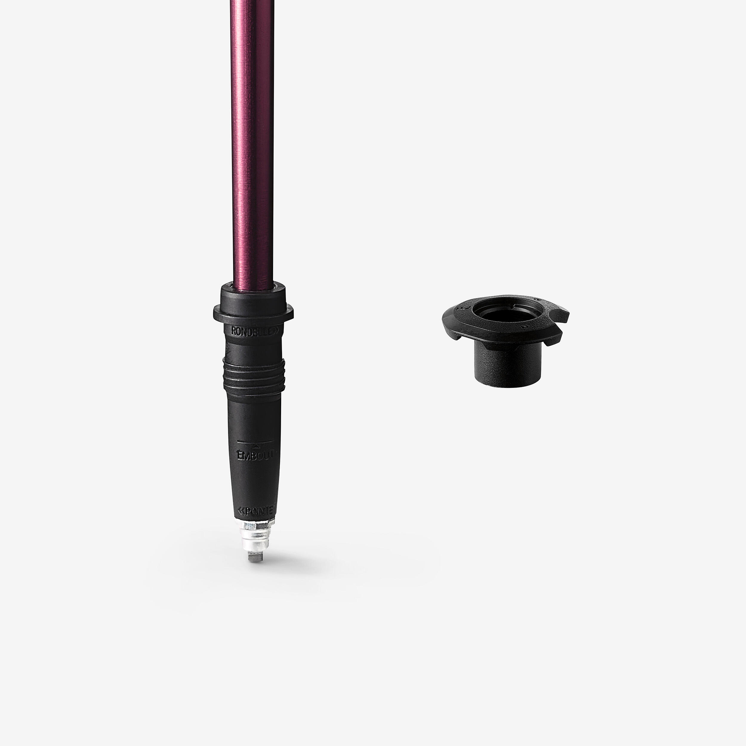 Comfort Hiking Adjustable Pole - MT 100 Pink - Chocolate truffle, Bright  pink, Carbon grey - Forclaz - Decathlon