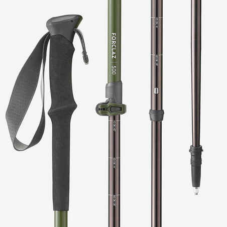 1 Hiking Pole with quick and precise adjustment - MT500 Green