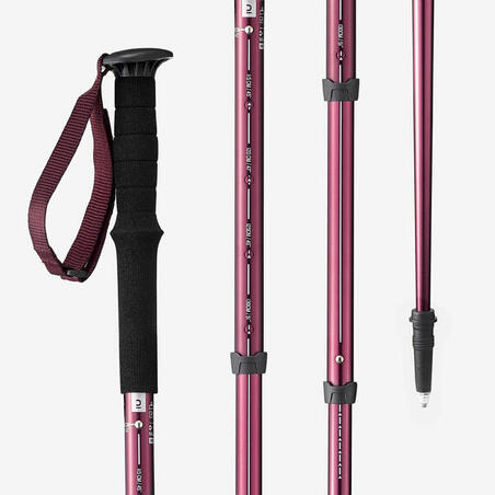 1 bâton réglage facile de randonnée - MT100 Confort violet