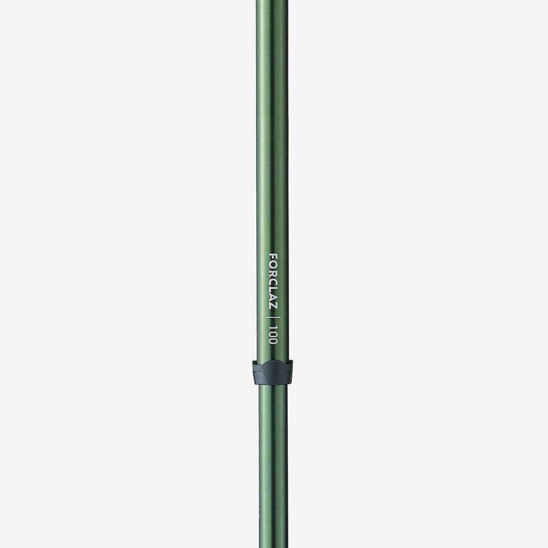 1 bâton canne de randonnée - MT100 Ergonomique vert