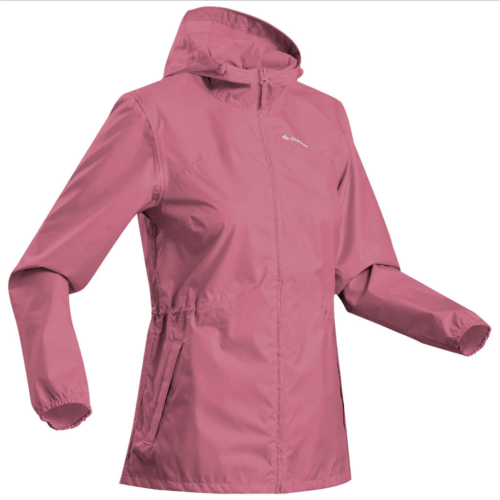 Chamarra de senderismo rompevientos y perlante para mujer Raincut Full Zip