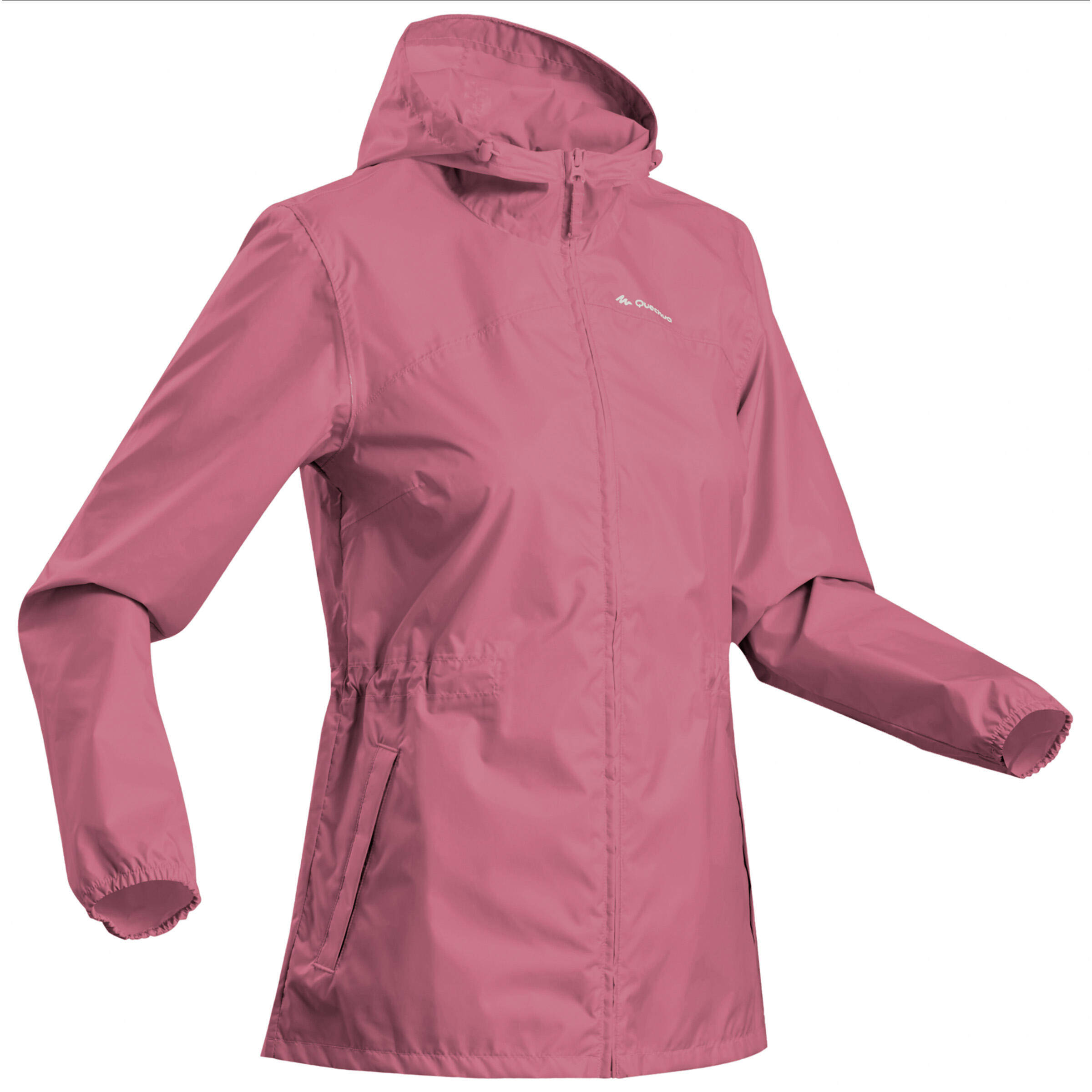 Women’s water-repellent and windproof hiking jacket Raincut Full Zip - Pink -  1