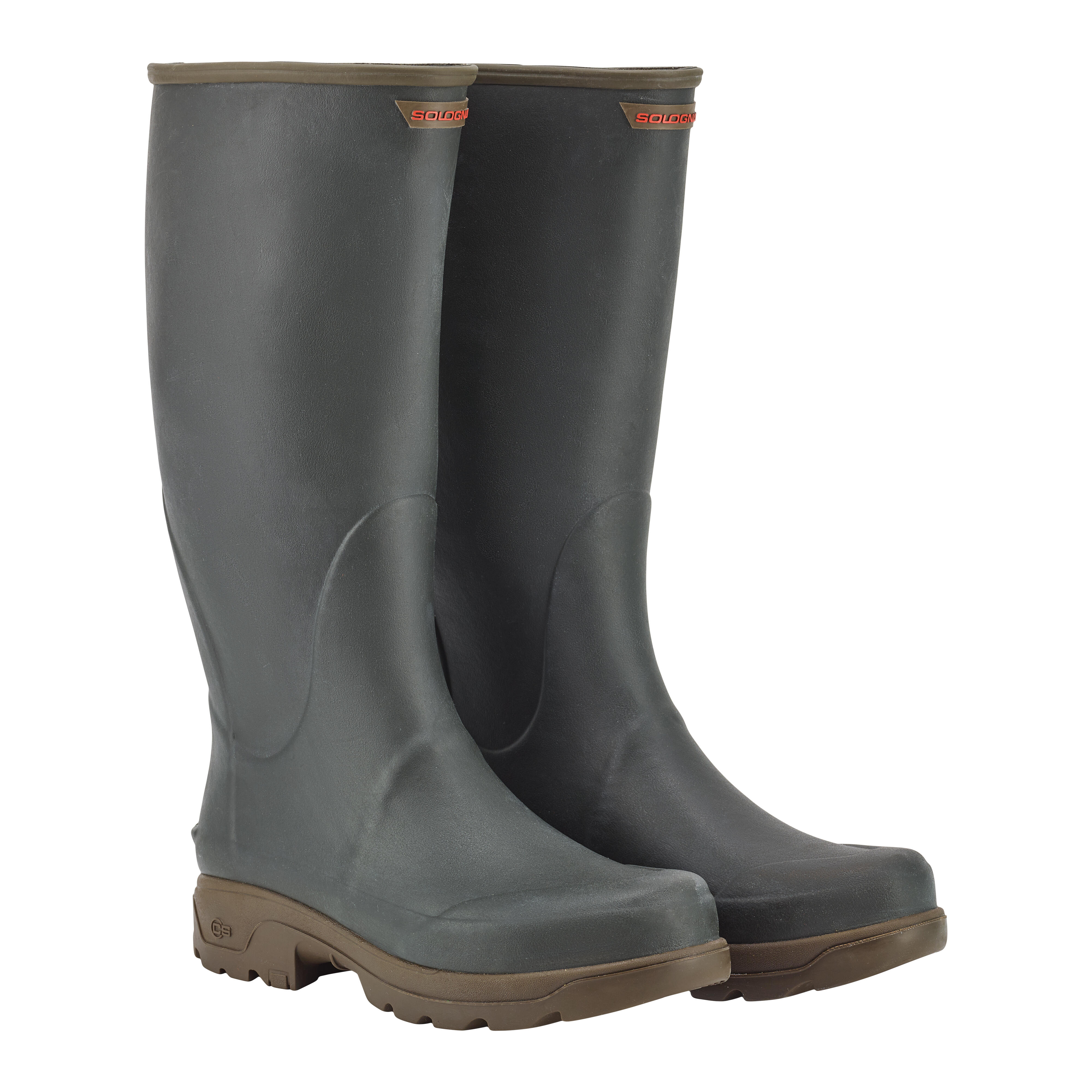 Men's Rain Rubber Boots - 500 Green - SOLOGNAC