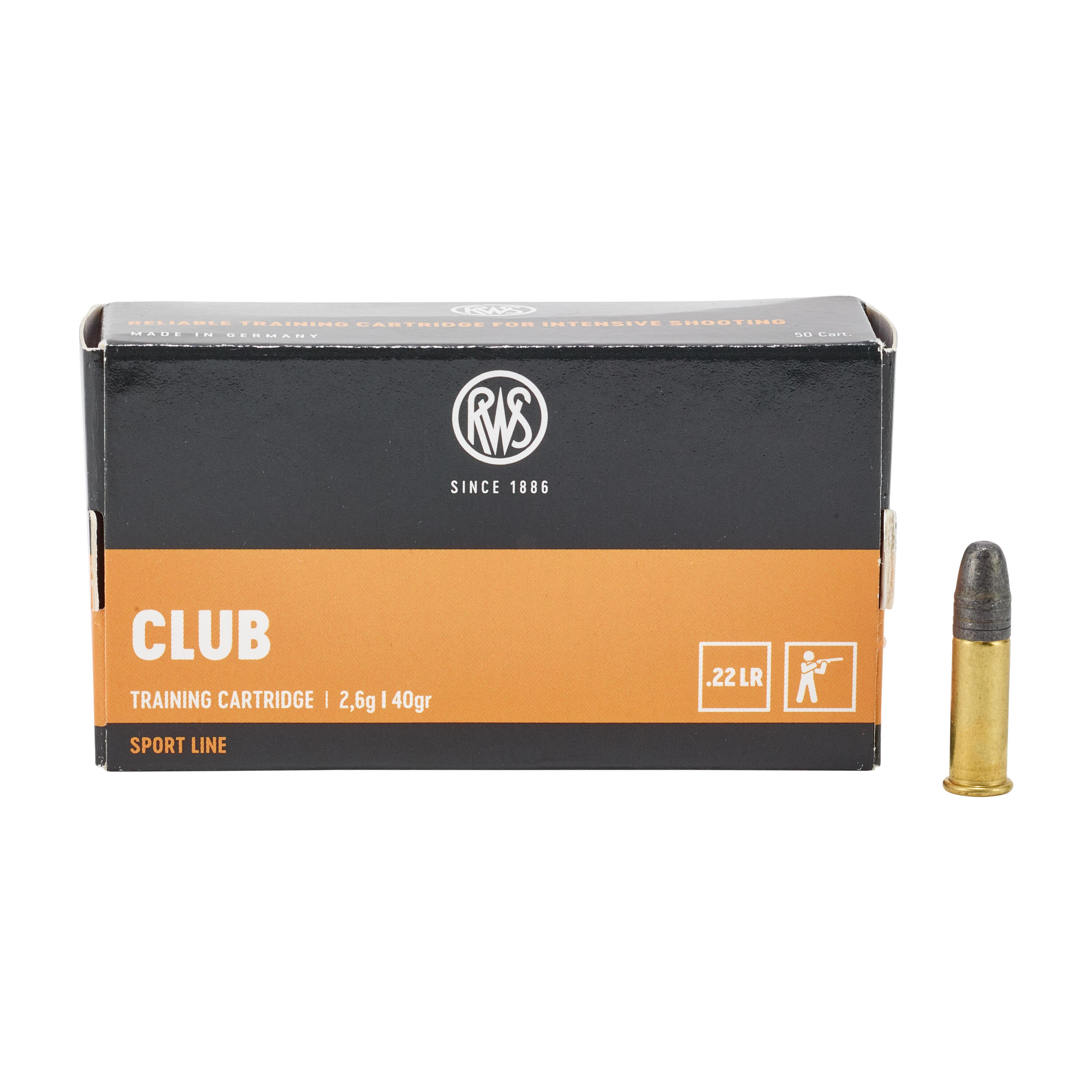 BALA DE TIRO DESPORTIVO 22 LONG RIFLE RWS CLUB 10/10