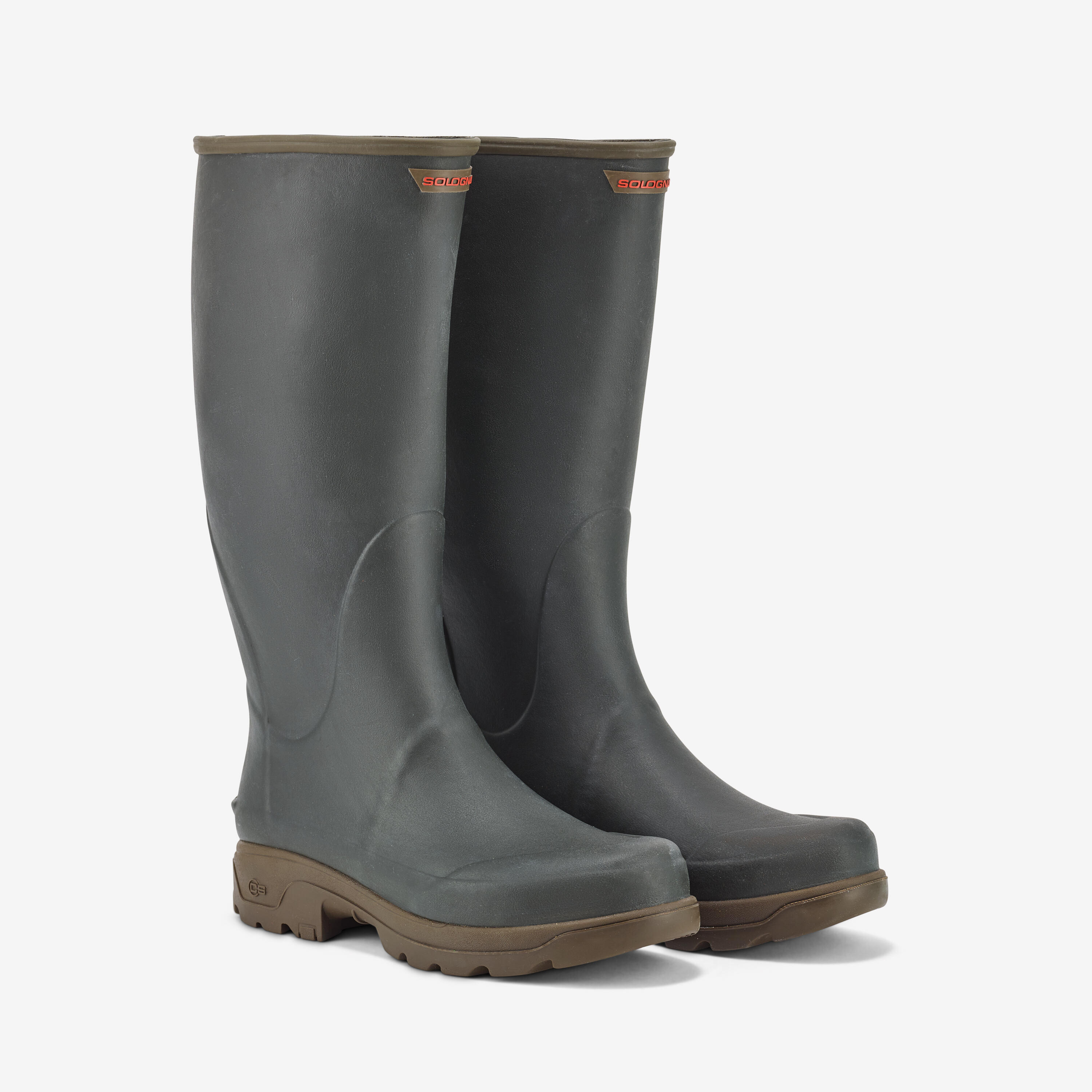 Durable Rubber Boots - 500 Green - Dark bronze - Solognac - Decathlon