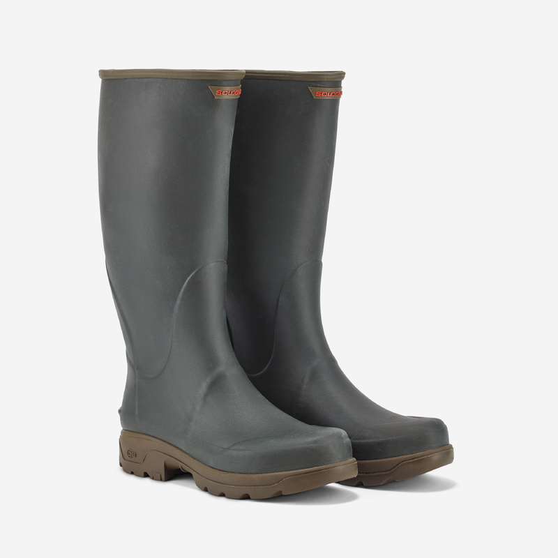 R RUNFUN Bottes de chasse pour hommes Bottes de randonnée imperméables Bottes de travail isolées, 20,3 cm Chaussures légères antidérapantes pour l'extérieur, 400g Thinsulate, Camouflage