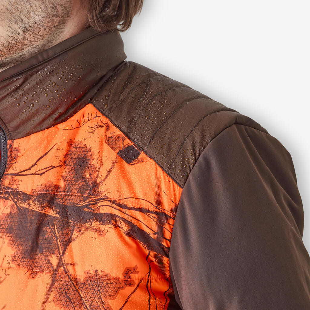 Jagdjacke 500 3-in-1 Treib- und Drückjagd warm wasserdicht Treemetic orange 