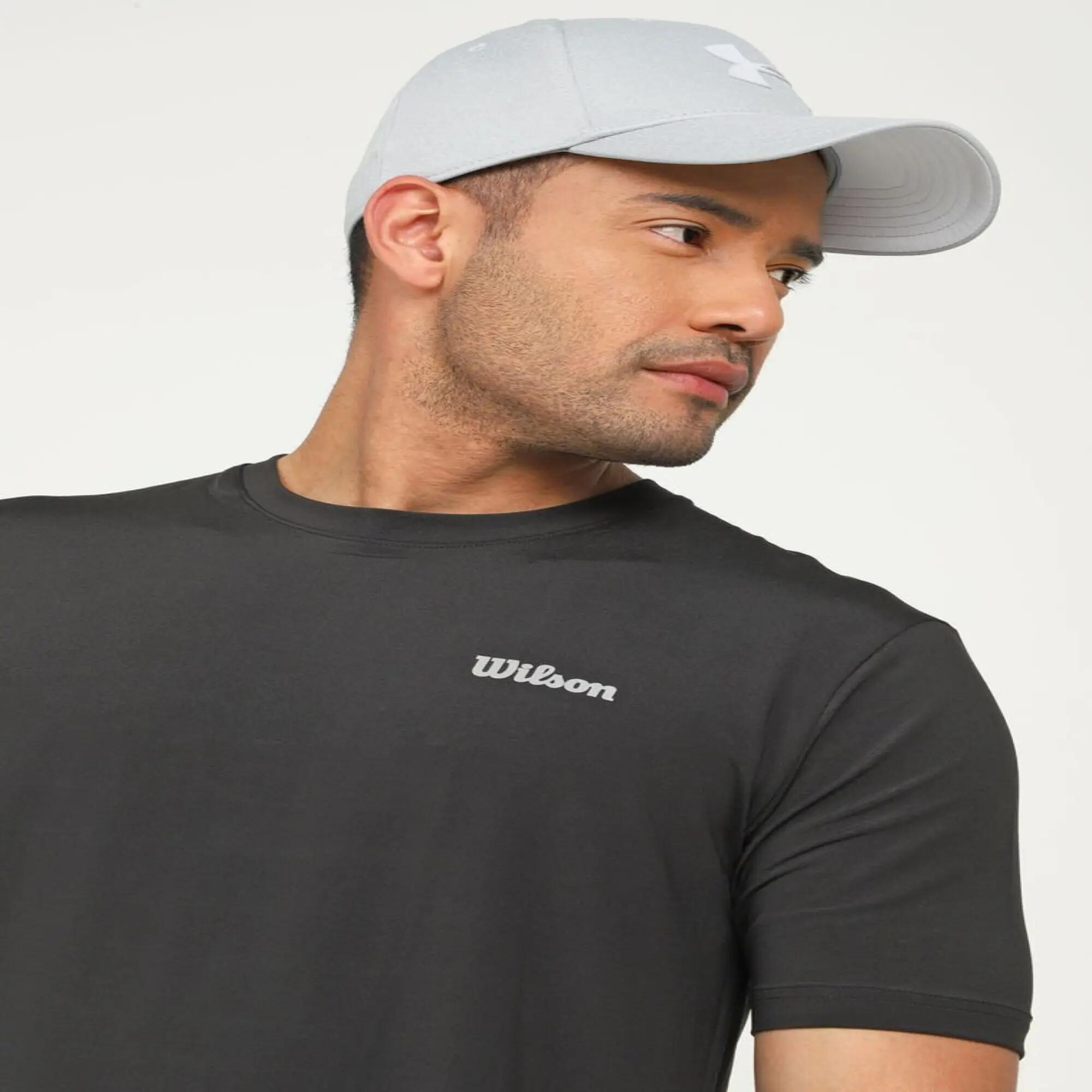 Camiseta de tenis para Hombre cuello redondo - Wilson  Ultra light negro 4/4