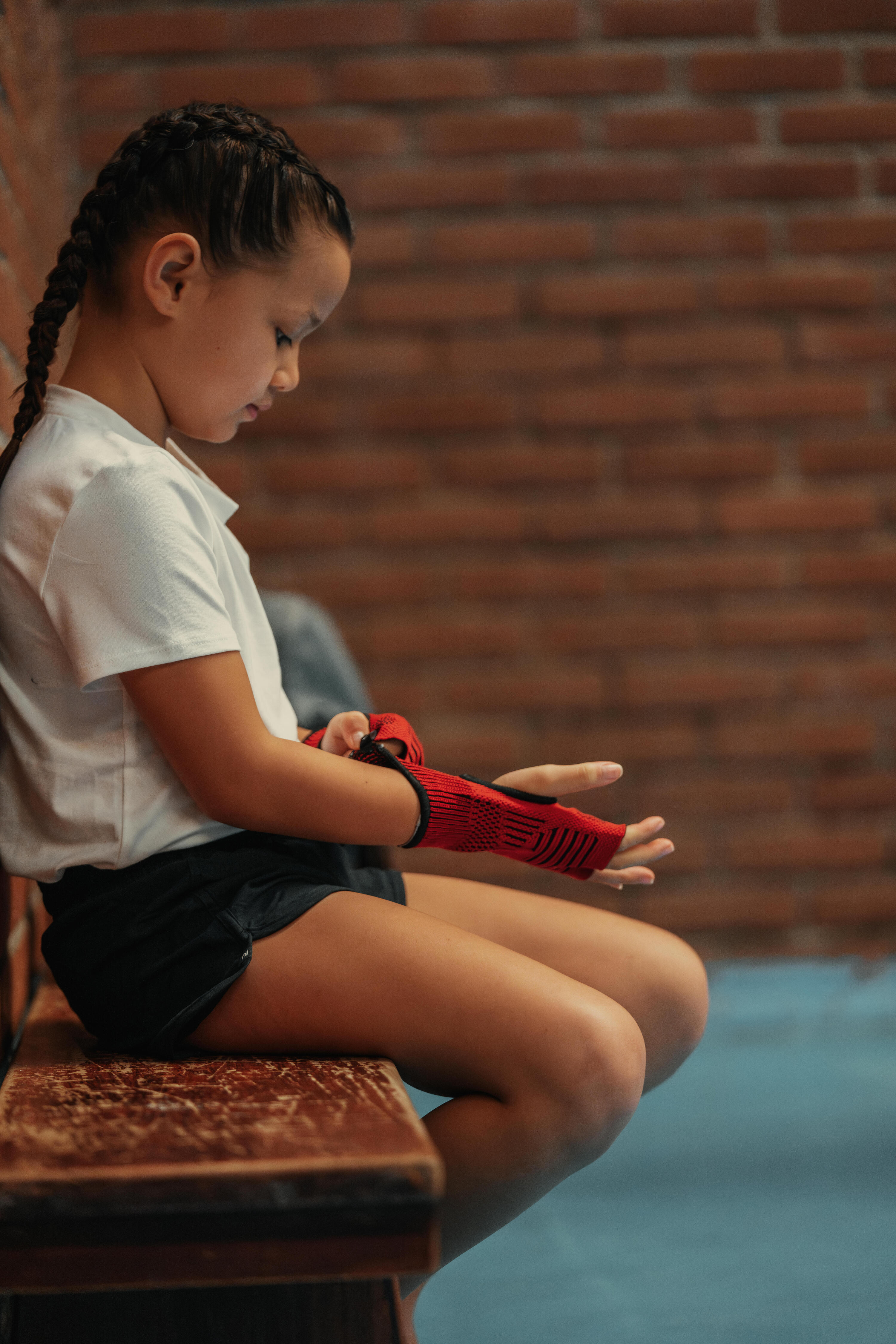 Sous-gants de boxe enfant  - rouges 7/8