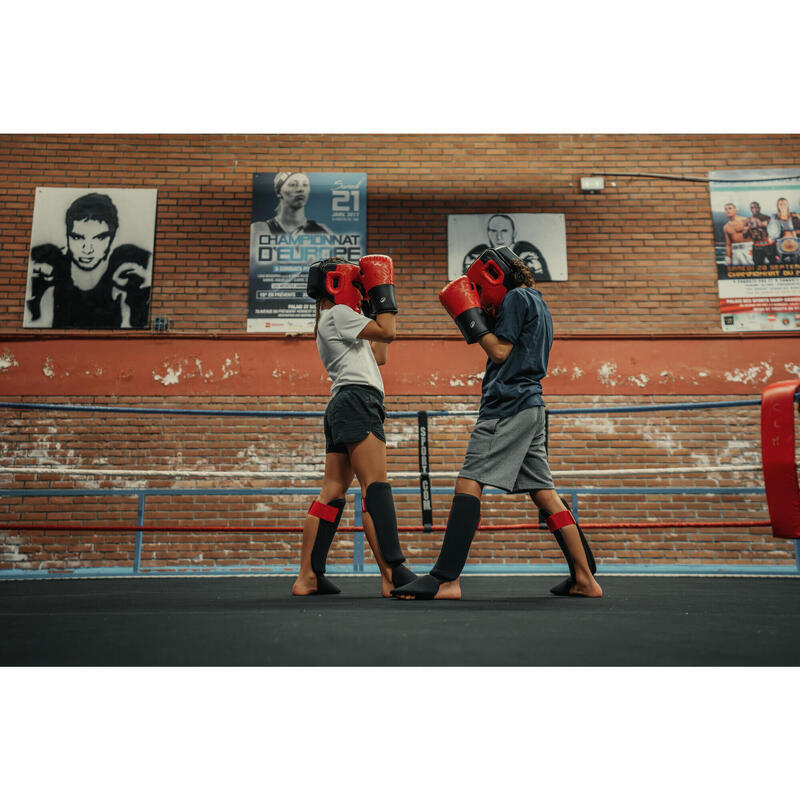 PROTÈGE-TIBIAS-PIEDS DE KICK-BOXING 100 ENFANT
