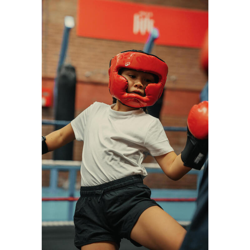 Casque de boxe intégral enfant -rouge