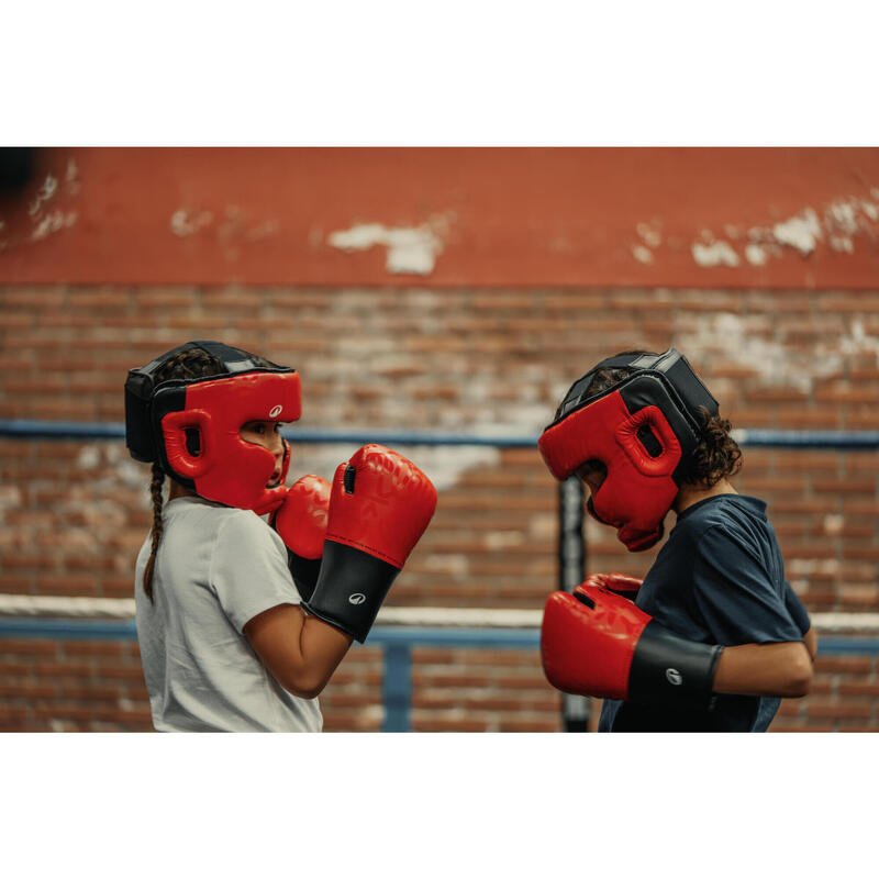 Casque de boxe intégral enfant -rouge