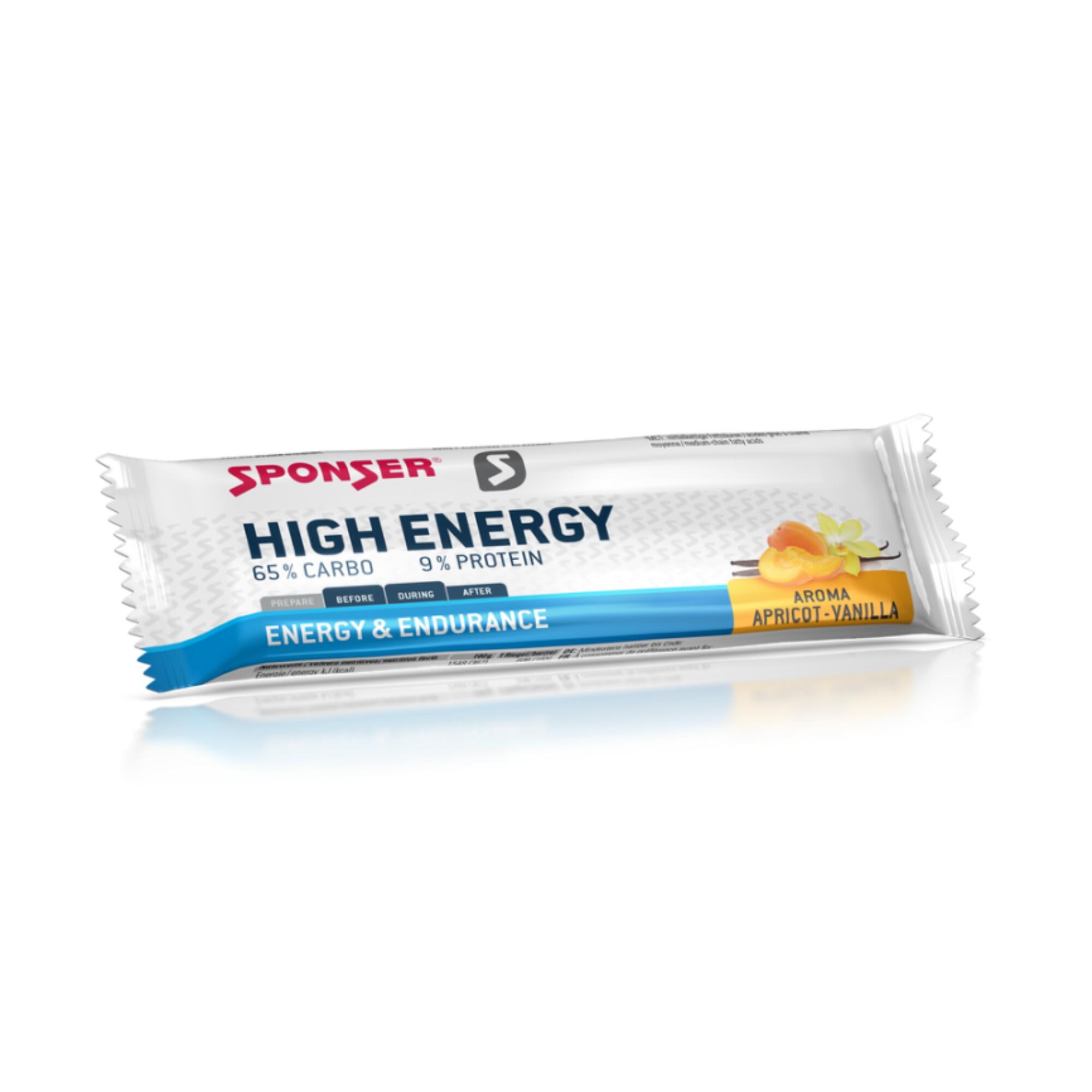 SPONSER Barretta energetica Sponser HIGH ENERGY BAR vaniglia-albicocca 45 g
