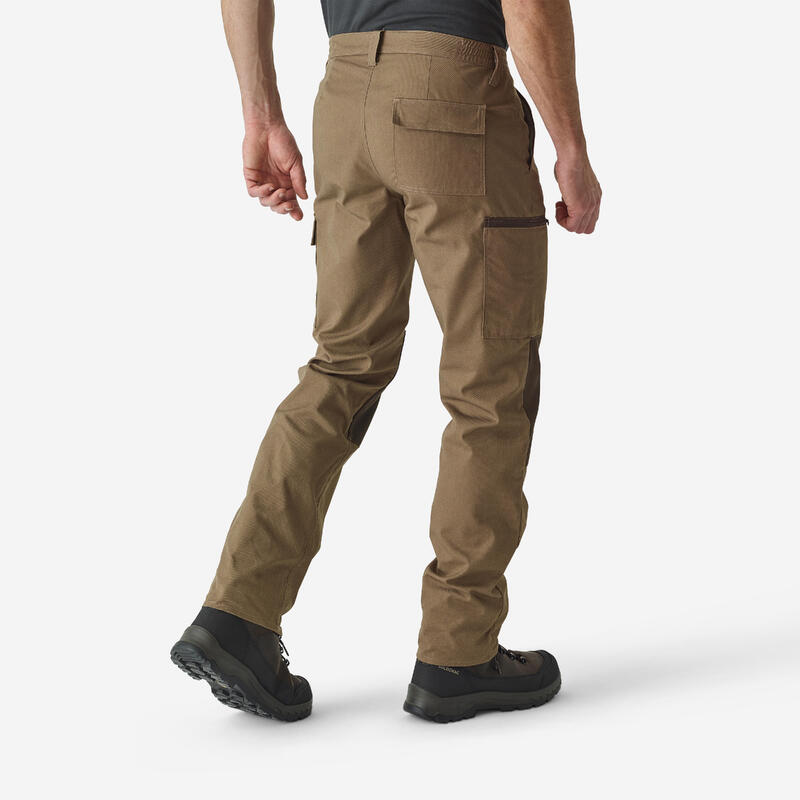 Pantalon cargo résistant steppe 300 marron bicolore