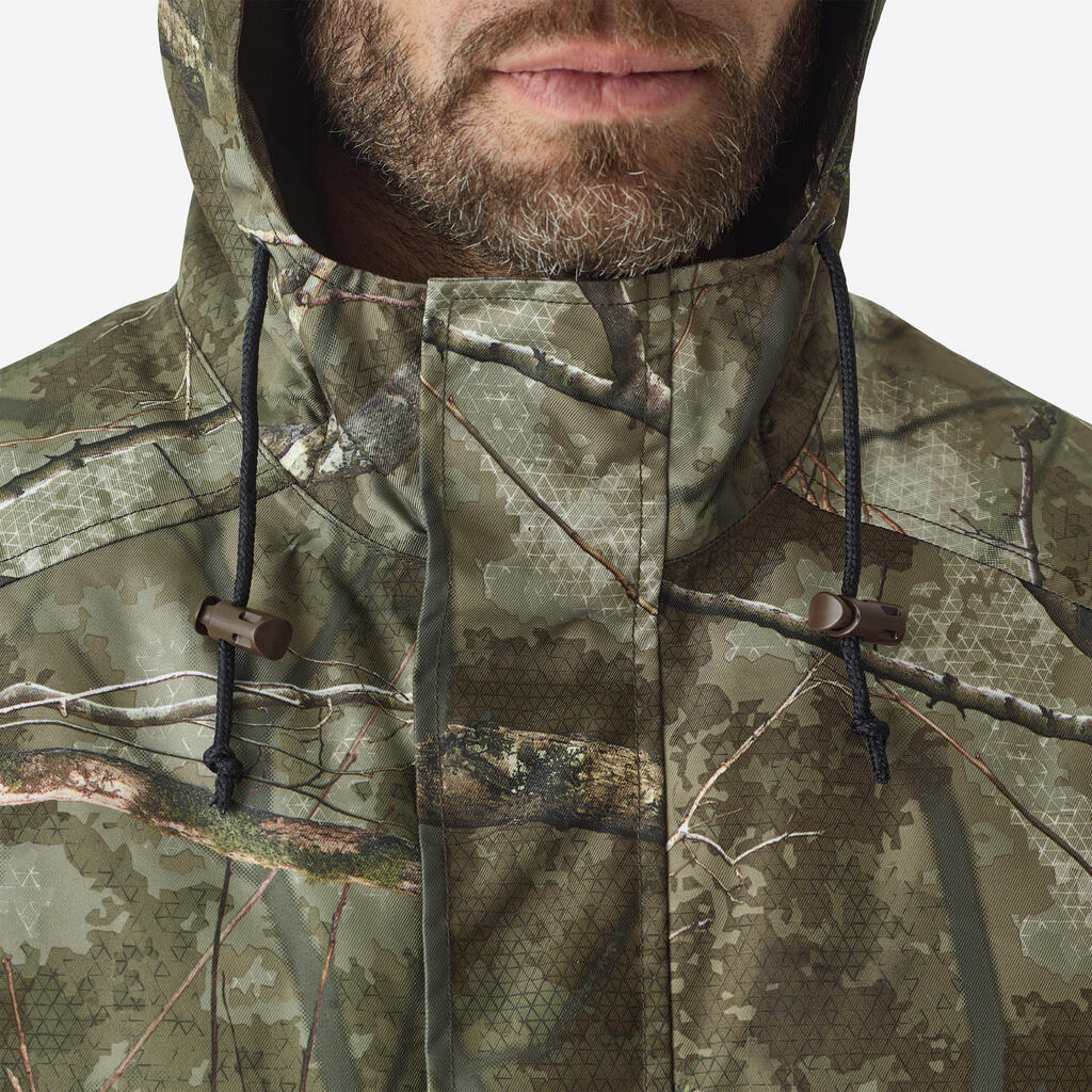 HUNTING JACKET WARM WATERPROOF 100 TREEMETIC