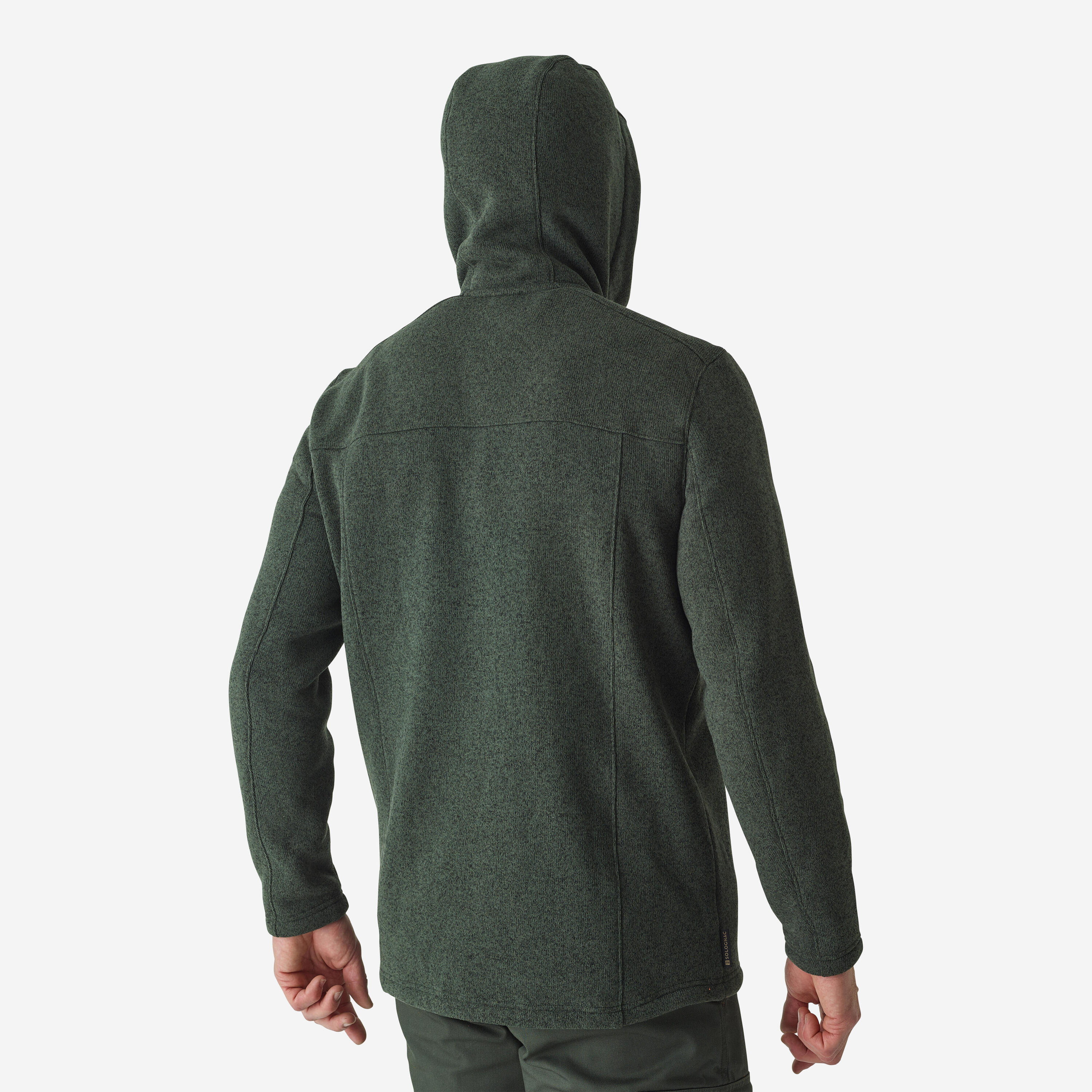 Felpa 500 cappuccio verde 4/7