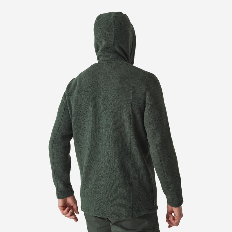 Chaqueta Polar Solognac 500 Hombre Verde Capucha Cálida