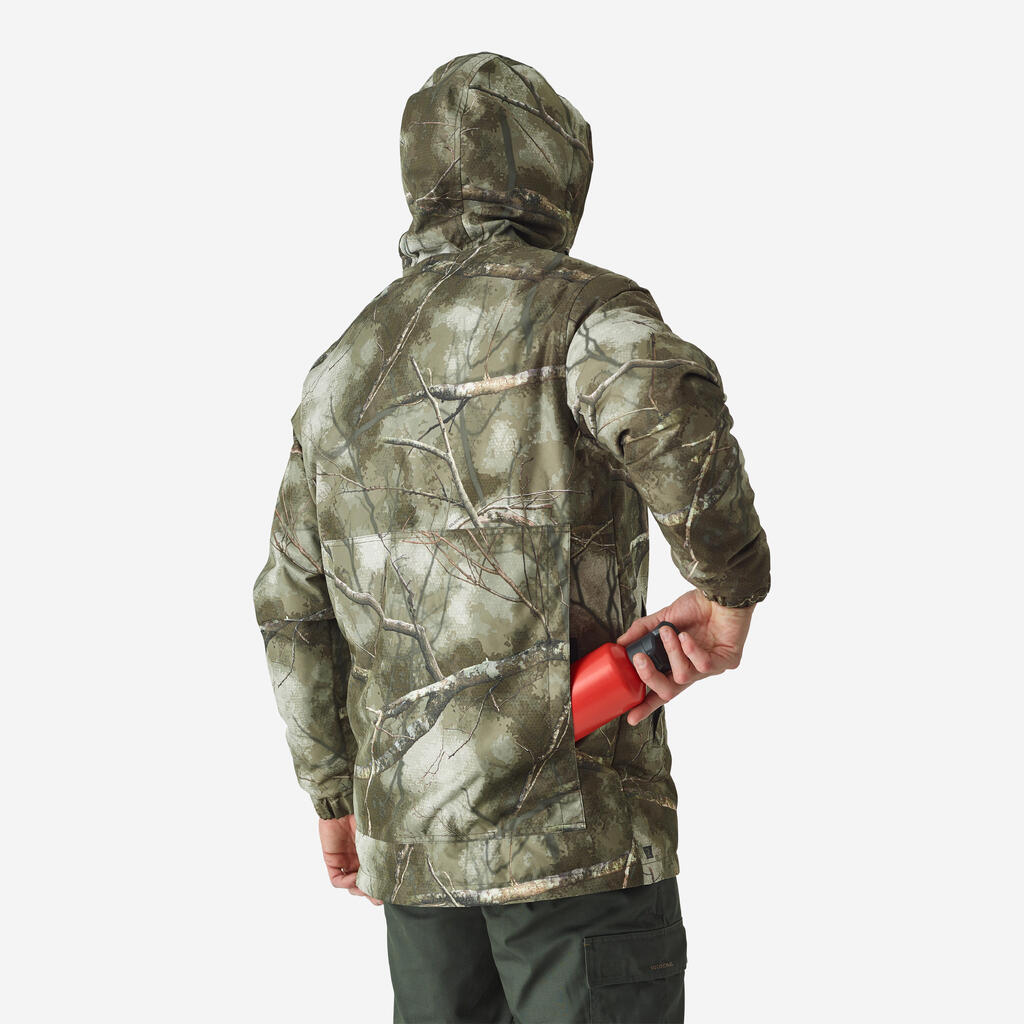 HUNTING JACKET WARM WATERPROOF 100 TREEMETIC