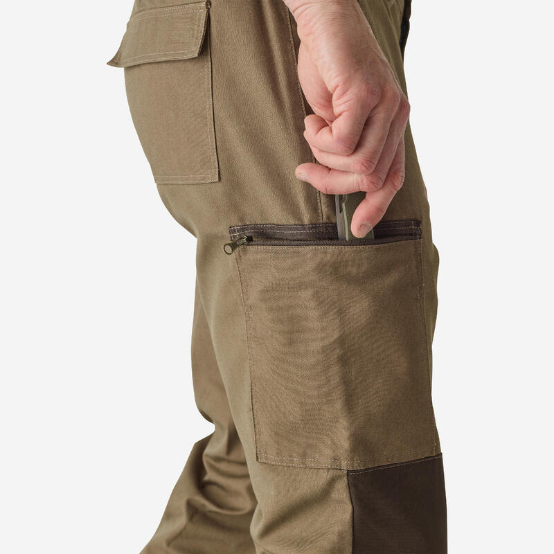 Pantalon cargo Rezistent Steppe 300 Maro bicolor