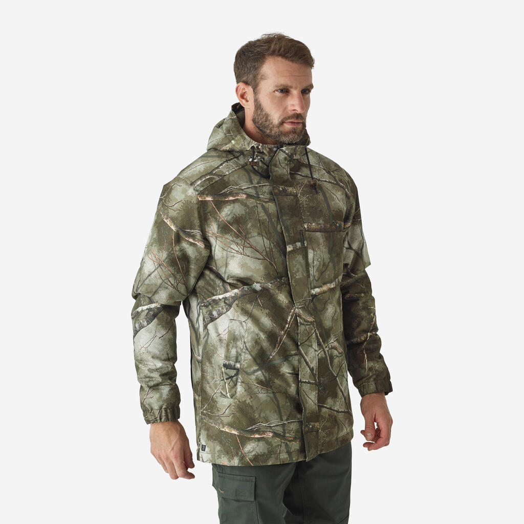 HUNTING JACKET WARM WATERPROOF 100 TREEMETIC