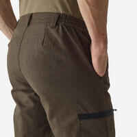 RESISTANT CARGO TROUSERS STEPPE 300 - BROWN