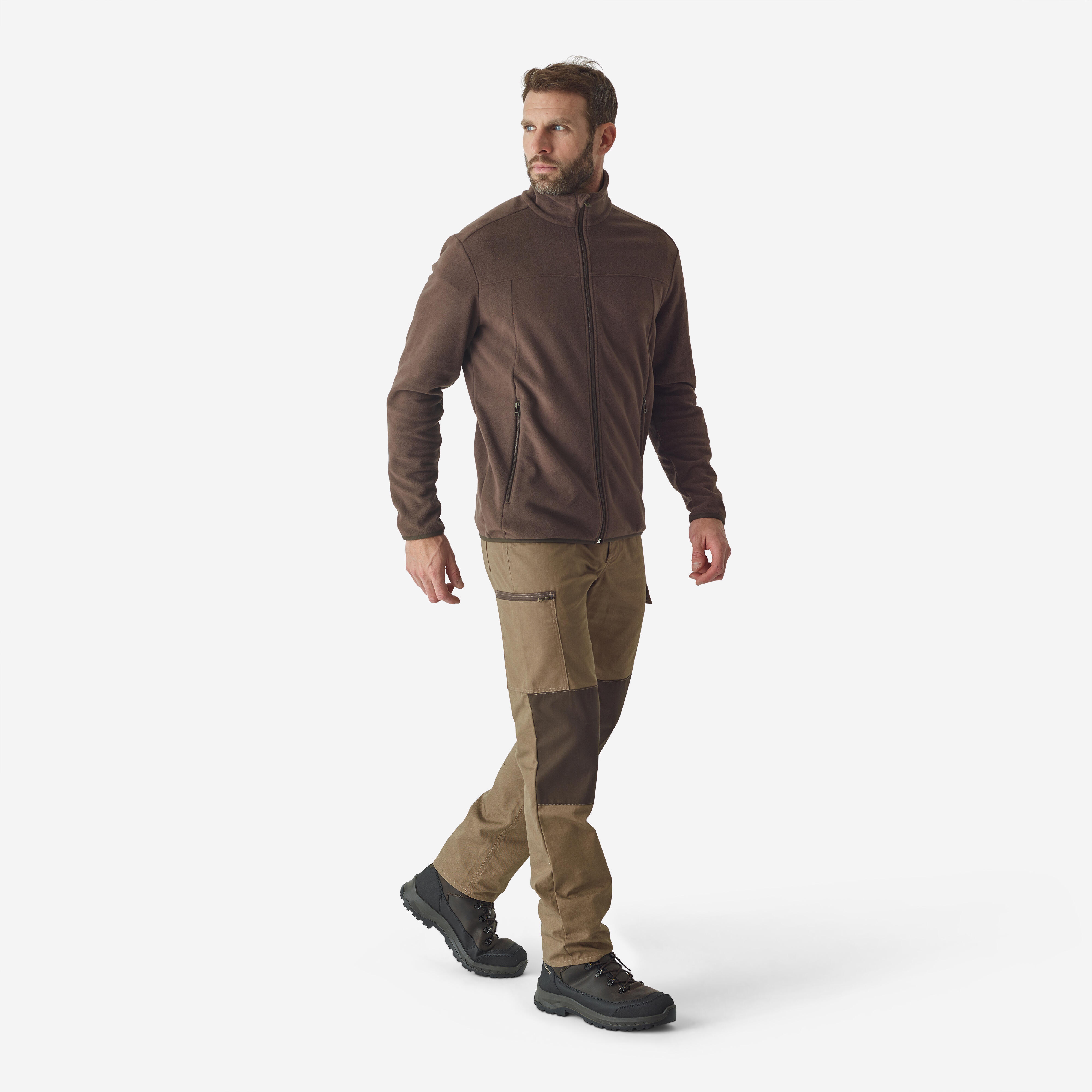 Polaire de chasse homme – 100 brun - SOLOGNAC