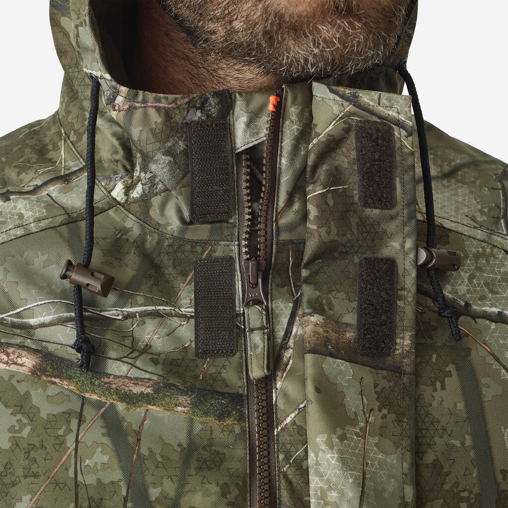 HUNTING JACKET WARM WATERPROOF 100 TREEMETIC