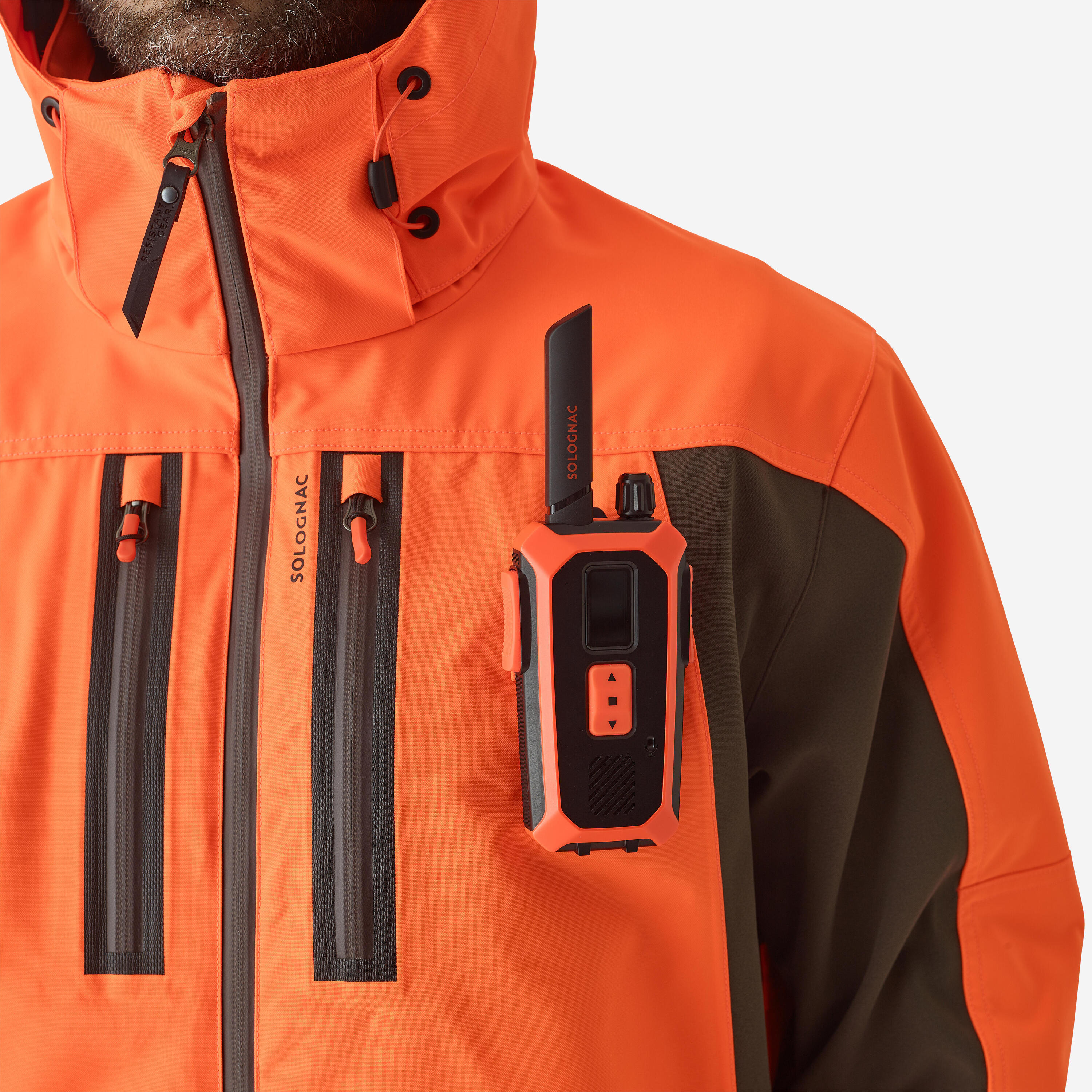 Hunting jacket waterproof renfort neon 900 woodcock 7/15