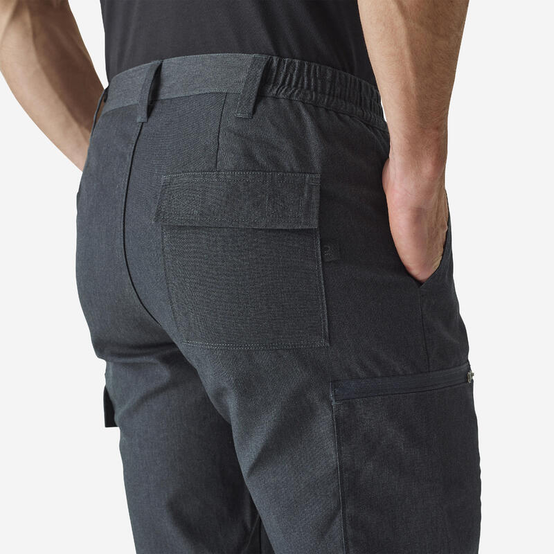 Pantalon cargo résistant steppe 300 gris chiné