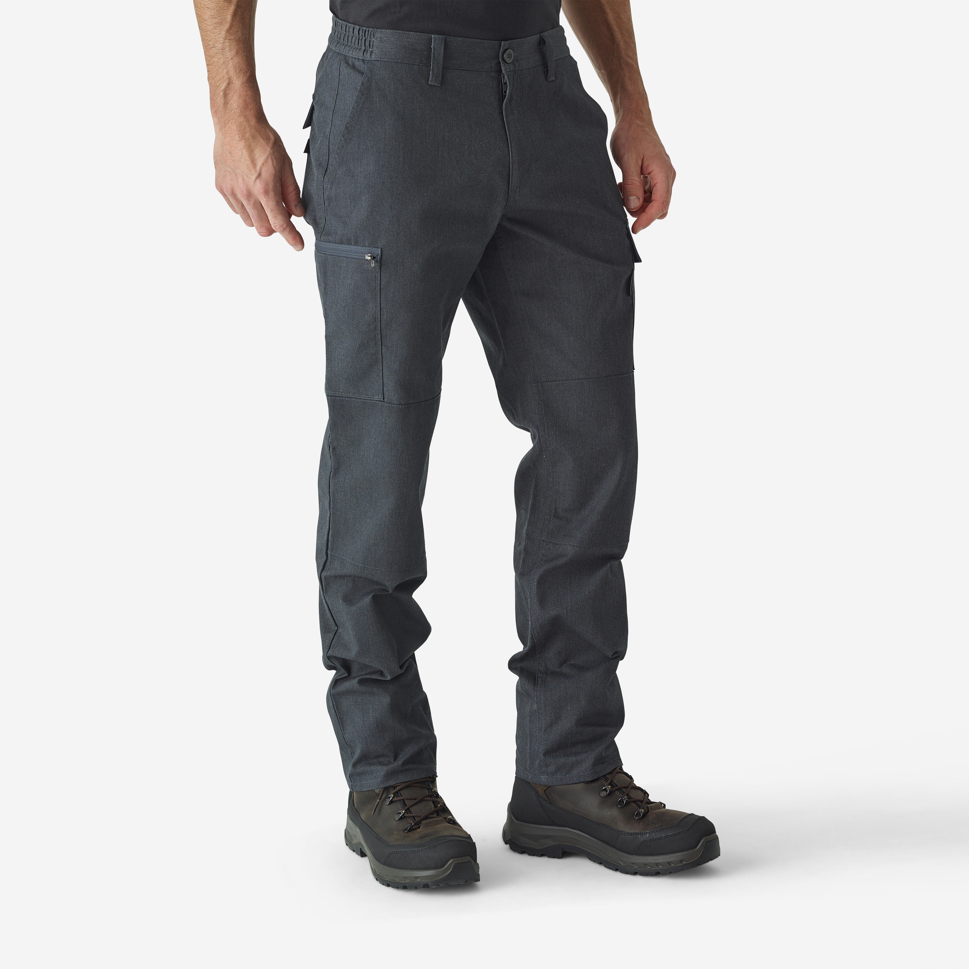 Pantalon Cargo Hombre Solognac Steppe 300 Verde Resistente Multibolsillos Regula Decathlon