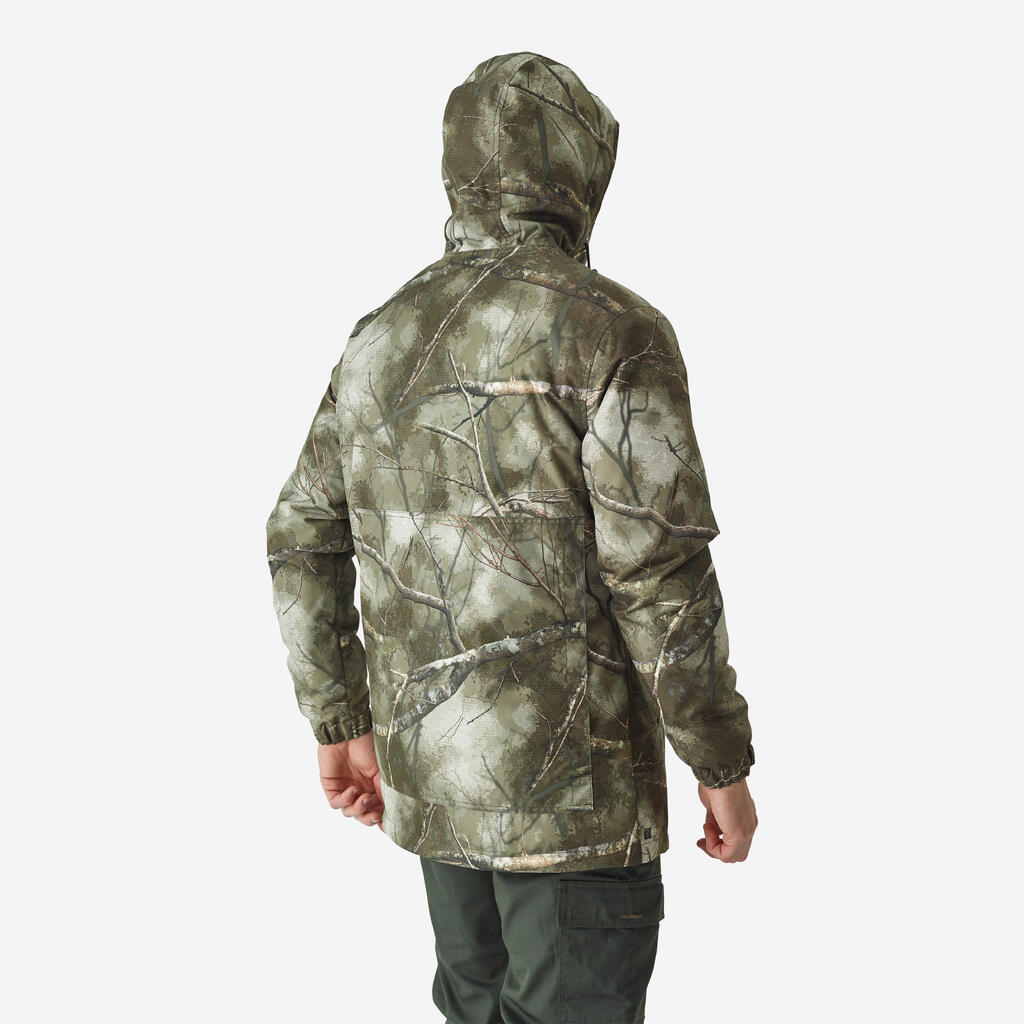 HUNTING JACKET WARM WATERPROOF 100 TREEMETIC