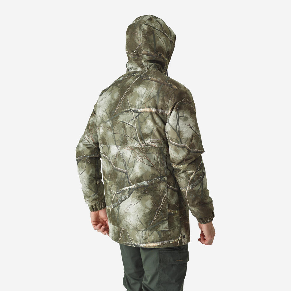 Kurtka myśliwska Solognac Warm 100 wodoodporna camo treemetic