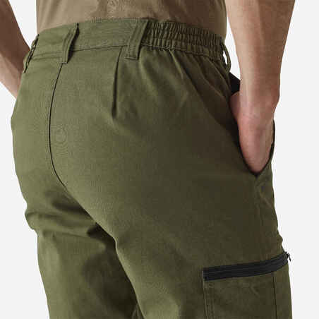 Ανδρικό παντελόνι σε κανονική γραμμή - Steppe 100 Πράσινο