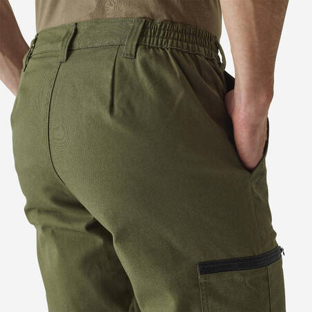 Men's Regular Trousers - Steppe 100 green