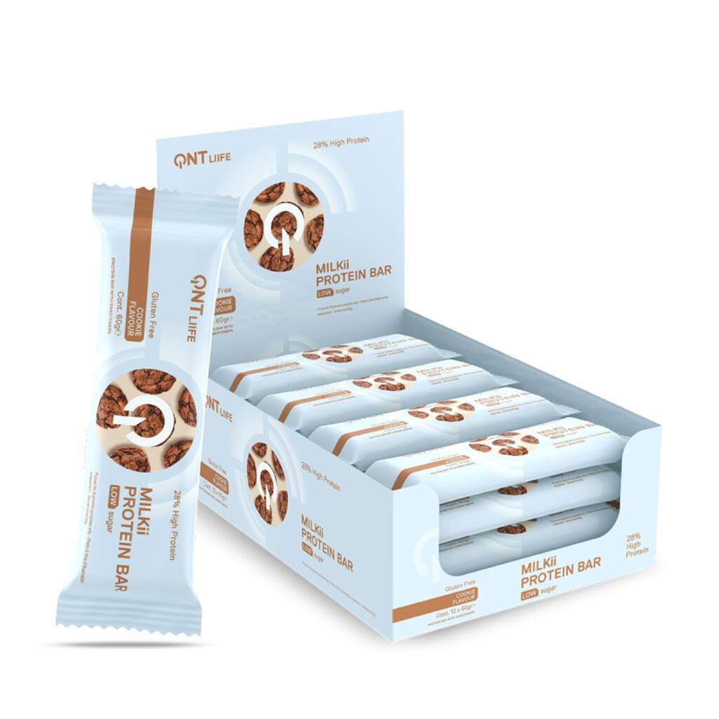Caja de 12 barritas Milkii Protein Bar 12x60 grs Cookie