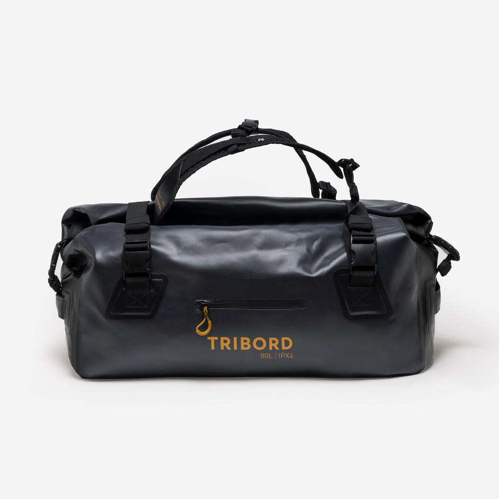 Waterproof duffle bag - travel bag 80 L yellow black