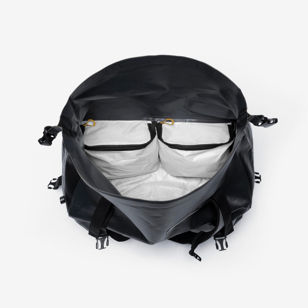Torba za jedrenje vodootporna 80 L - žuto/crna