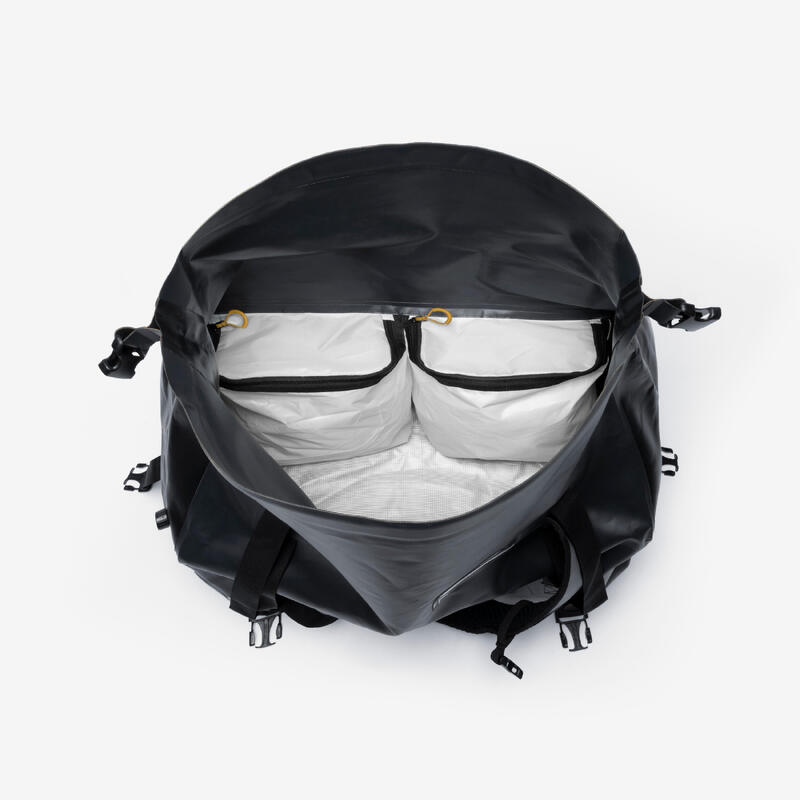 Mochila/Bolsa Viaje Duffle Bag Negro Antracita Impermeable 80 l