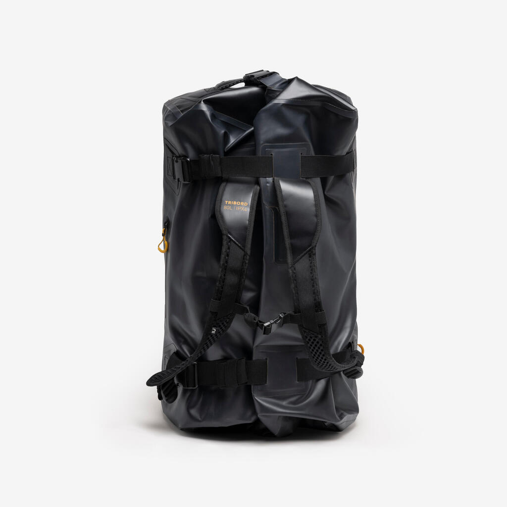 Wasserfeste Reisetasche Sporttasche 80 l - gelb/schwarz