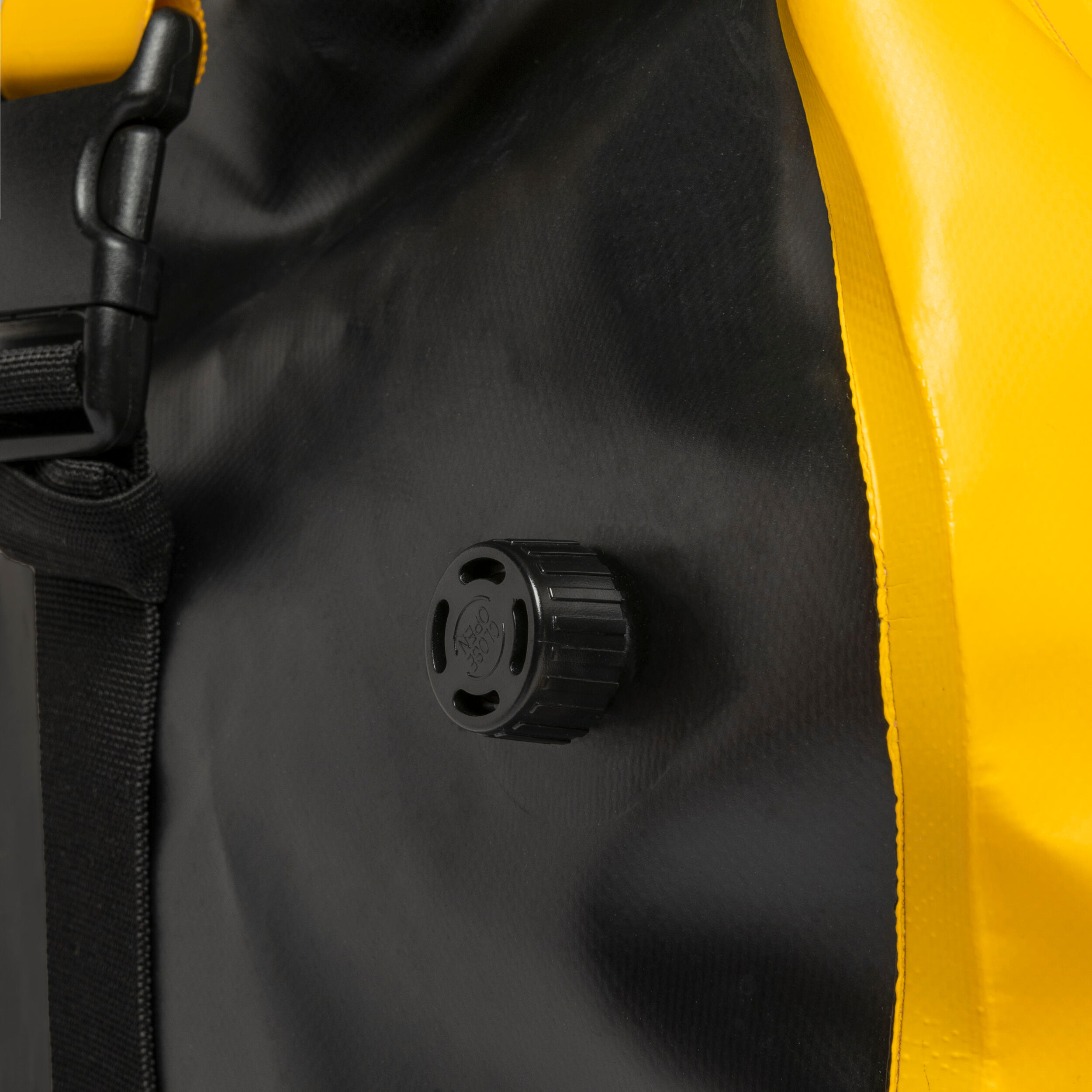 Waterproof duffle bag - travel bag 80 L yellow black 7/8