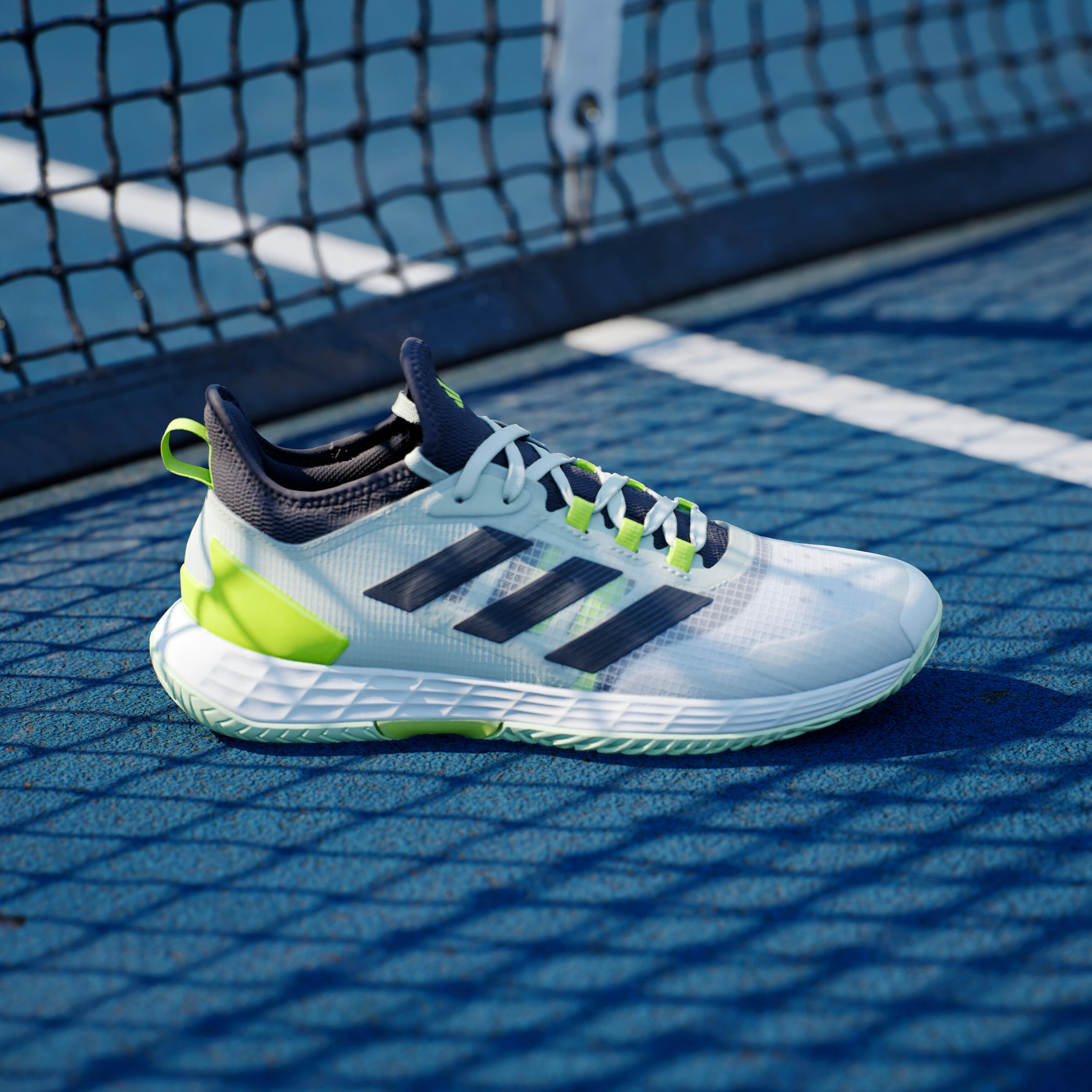 CHAUSSURES DE TENNIS HOMME MULTICOURT ADIDAS ADIZERO UBERSONIC 4.1 LUCID LEMON ADIDAS Decathlon