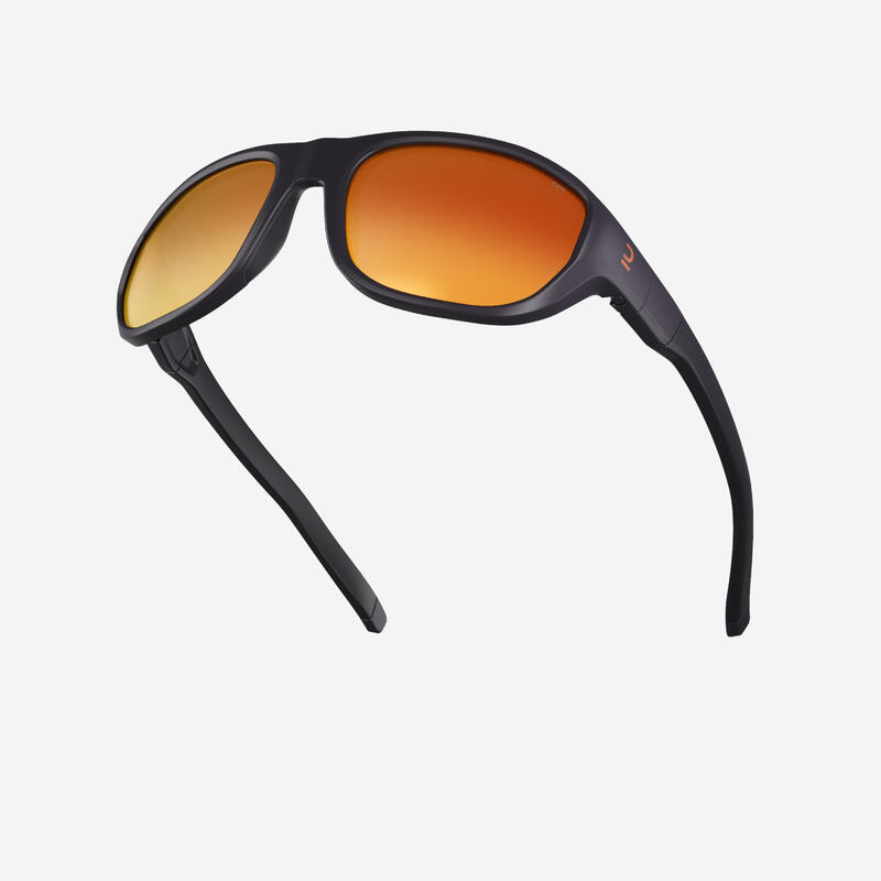 Sonnenbrille Wandern MH T500 Kinder 6–10 Jahre Kategorie 4 dunkelblau/orange