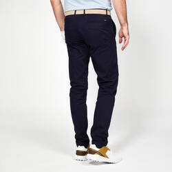 Men's golf cotton chino trousers - MW500 navy blue
