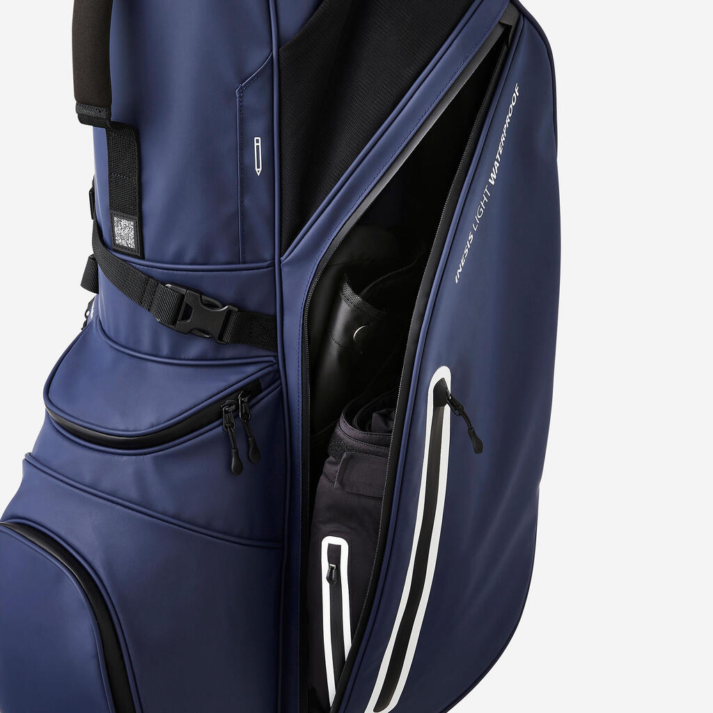 Golf waterproof stand bag - INESIS Light navy