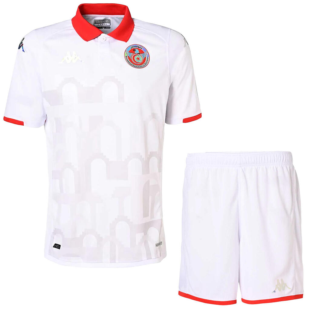 Ensemble Maillot Short Tunisie 24 Junior Blanc Kappa